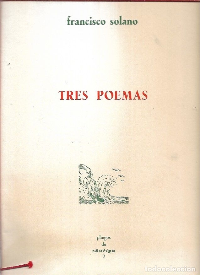 Libros: TRES POEMAS - SOLANO, FRANCISCO - Foto 1