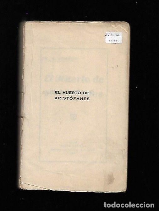 Libros: HUERTO DE ARISTOFANES - EL - FEDUCHY, M. M. - Foto 1
