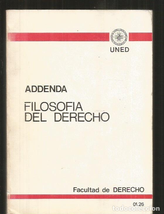 Libros: FILOSOFIA DEL DERECHO. ADDENDAS - VARIOS - Foto 2