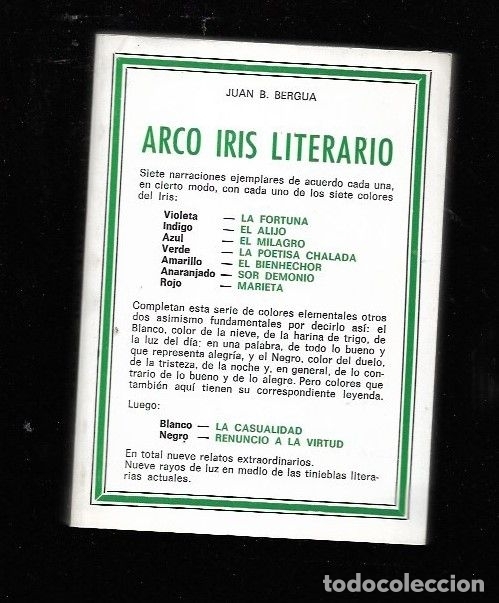 Libros: ARCO IRIS LITERARIO - BERGUA, JUAN B. - Foto 1