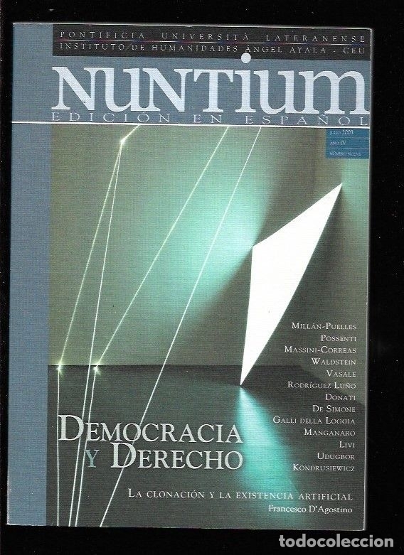 Libros: NUNTIUM. NUMERO 9: DEMOCRACIA Y DERECHO - VARIOS - Foto 1