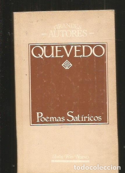 Libros: POEMAS SATIRICOS - QUEVEDO, FRANCISCO DE - Foto 1