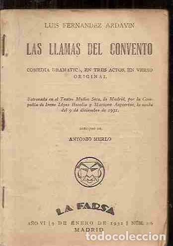 Libros: LLAMAS DEL CONVENTO - LAS - FERNANDEZ ARDAVIN, LUIS - Foto 1