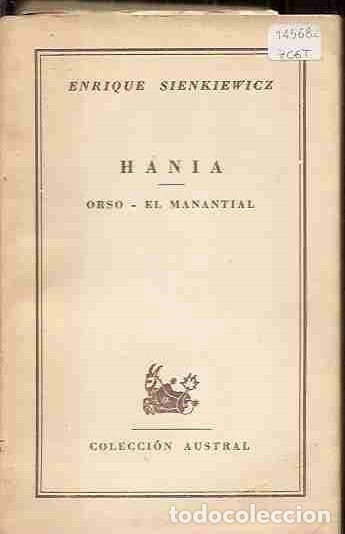 Libros: HANIA / ORSO / EL MANANTIAL - SIENKIEWICZ, ENRIQUE - Foto 1