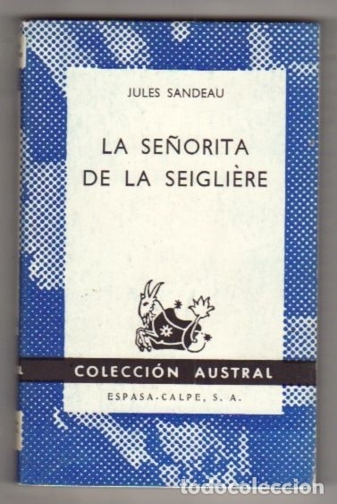 Libros: SE&Ntilde;ORITA DE LA SEIGLIERE - LA - SANDEAU, JULES - Foto 1