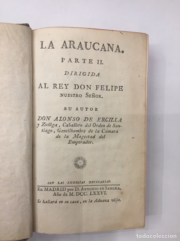 Libros: LA ARAUCANA. - ERCILLA (Y ZU&Ntilde;IGA), Alonso de. - Foto 10