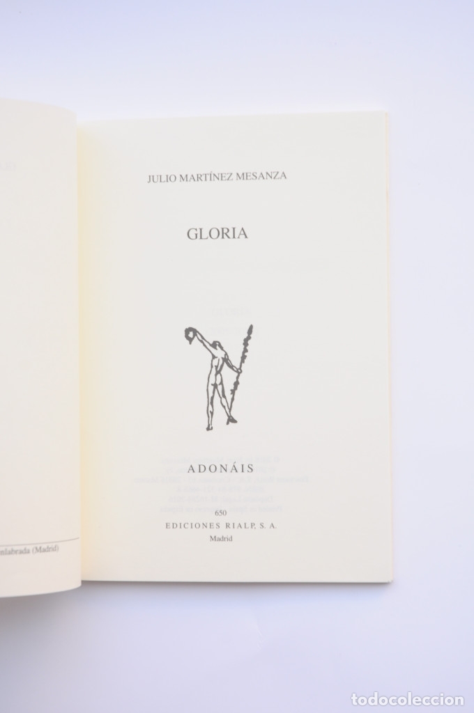 Libros: Gloria - MART&Iacute;NEZ MESANZA, Julio - Foto 2