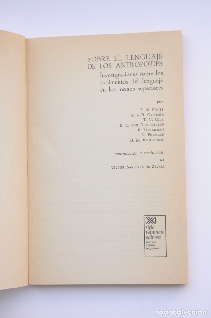 Libros: Sobre el lenguaje de los antropoides - AUTORES VARIOS - Foto 2