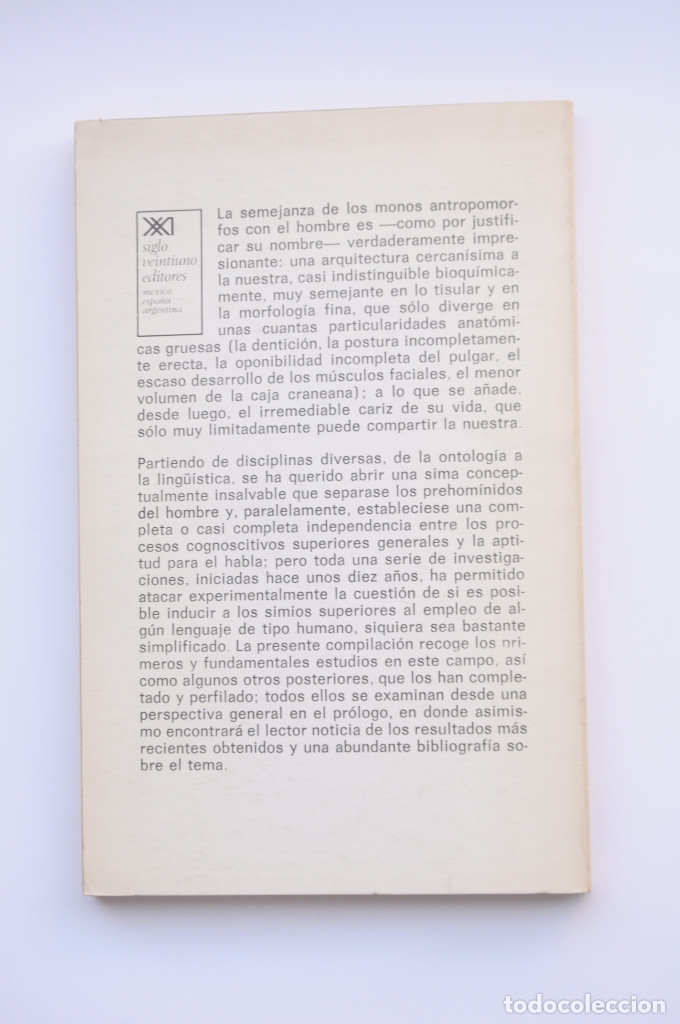 Libros: Sobre el lenguaje de los antropoides - AUTORES VARIOS - Foto 4