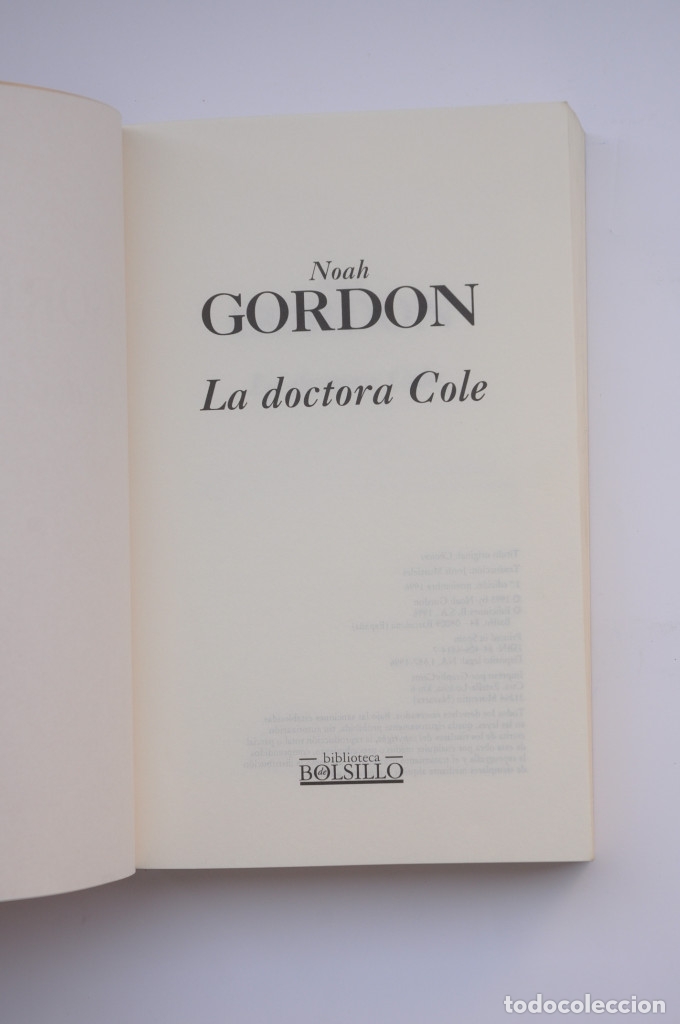 Libros: La doctora Cole - GORDON, Noah - Foto 2