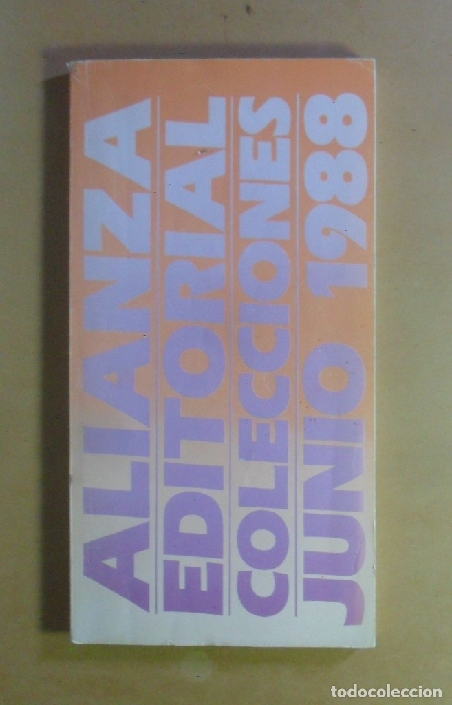Libros: ALIANZA EDITORIAL - COLECCIONES JUNIO 1988 - Foto 1