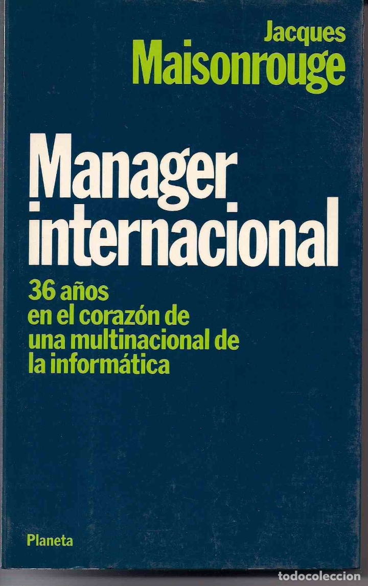 Libros: MANAGER INTERNACIONAL - MAISONROUGE, JACQUES - Foto 1