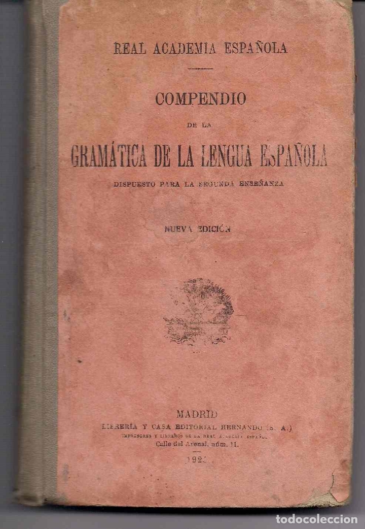 Libros: COMPENDIO DE LA GRAMATICA DE LENGUA - VARIOS - Foto 1