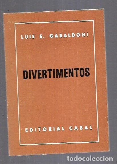 Libros: DIVERTIMENTOS - GABALDONI, LUIS E. - Foto 1