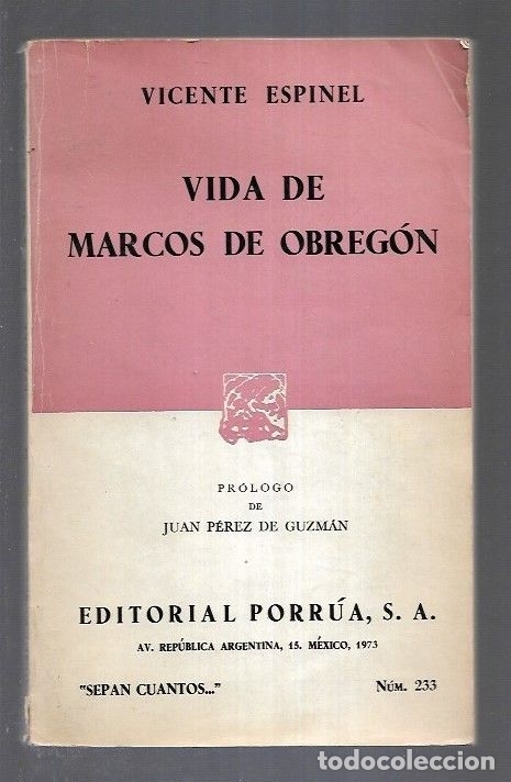 Libros: VIDA DE MARCOS DE OBREGON - ESPINEL, VICENTE - Foto 1