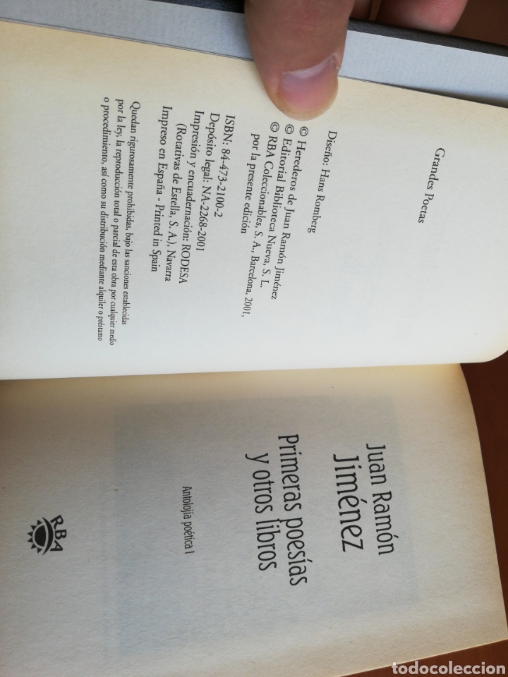 Libros: Juan ram&oacute;n Jim&eacute;nez - antoloj&iacute;a po&egrave;tica 1 - Foto 3