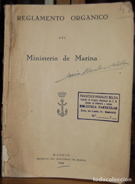 REGLAMENTO ORGANICO DEL MINISTERIO DE MARINA