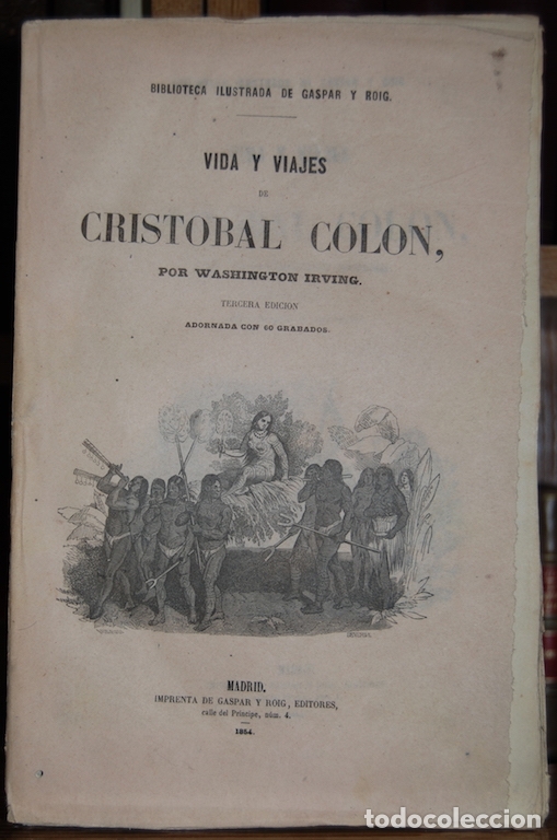 Libros: VIDA Y VIAJES DE CRISTOBAL COLON - IRVING, Washington - Foto 1