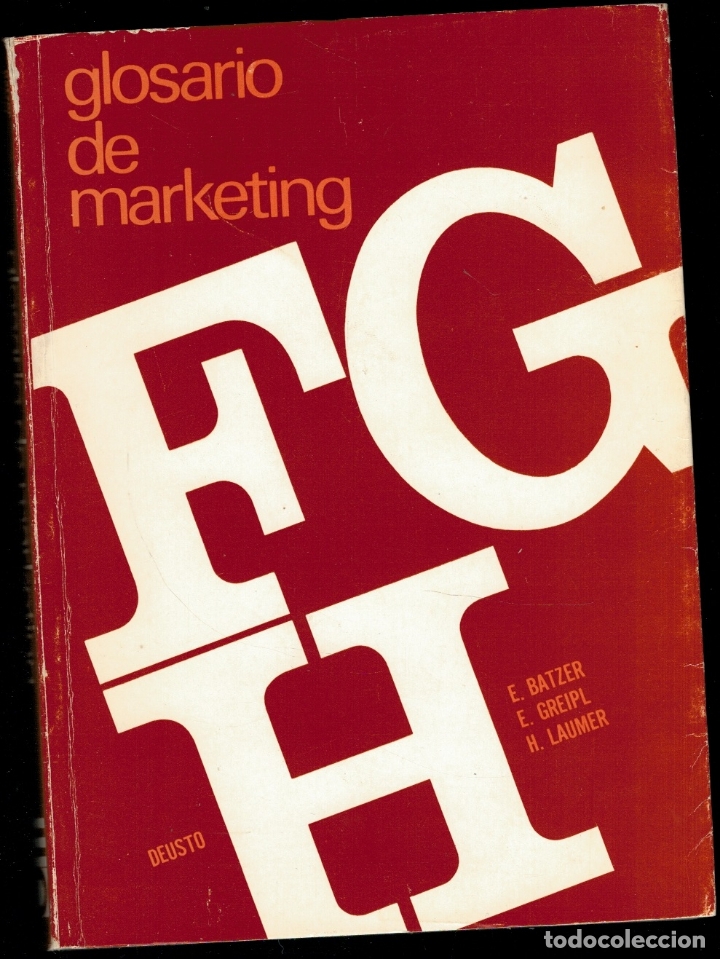 Libros: GLOSARIO DE MARKETING - E. Batzer / E. Greipl / H. Laumer - Foto 1