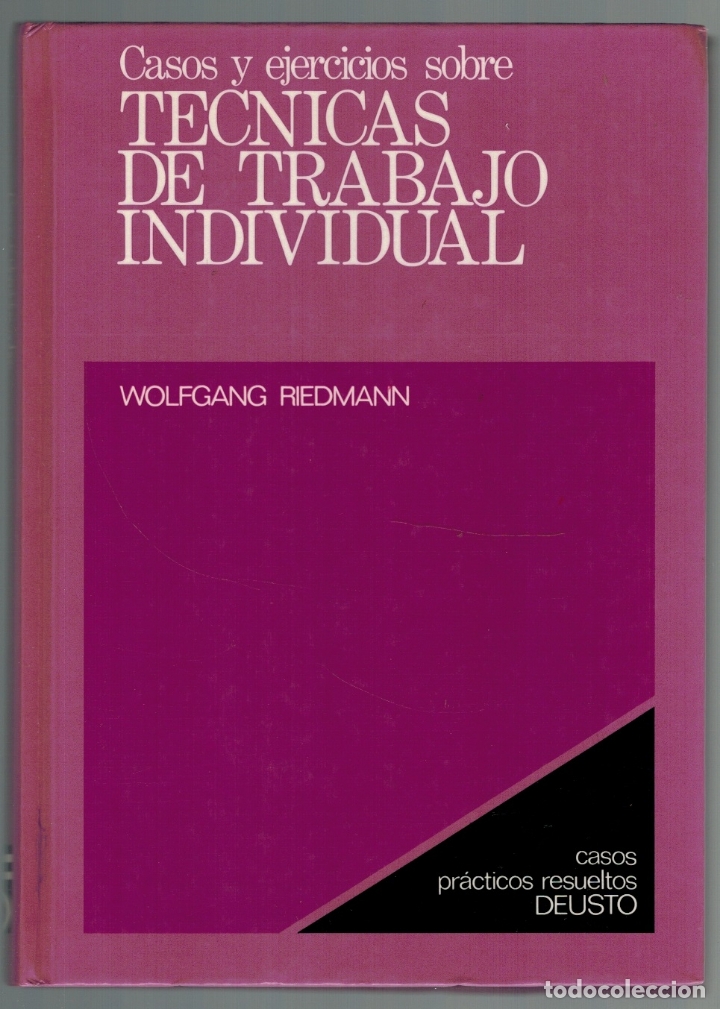 Libros: T&Eacute;CNICAS DE TRABAJO INDIVIDUAL - Wolfgang Riedmann - Foto 1