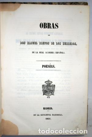 Libros: Poes&iacute;as - BRET&Oacute;N DE LOS HERREROS, Manuel - Foto 4