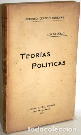 Libros: TEOR&Iacute;AS POL&Iacute;TICAS - POSADA, Adolfo - Foto 2