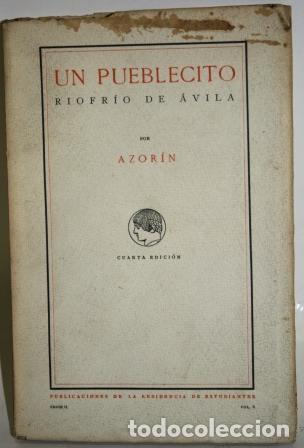 Libros: Un pueblecito. Riofr&iacute;o de &Aacute;vila - AZOR&Iacute;N - Foto 2