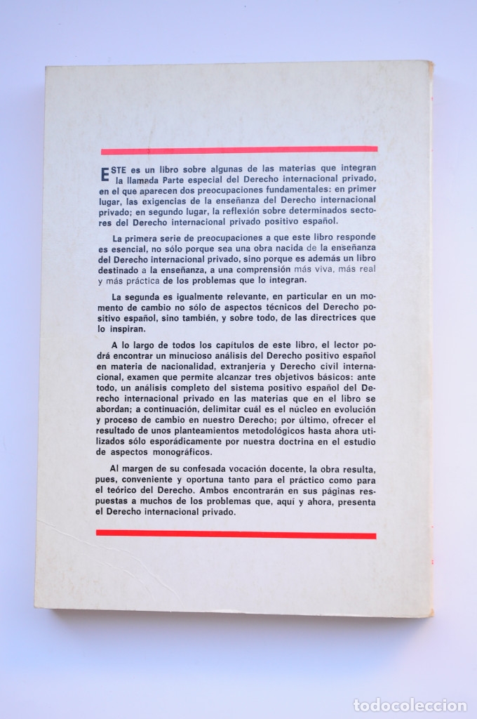 Libros: Derecho internacional privado. Parte especial - P&Eacute;REZ VERA, Elsa - Foto 3