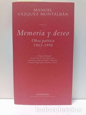 Libros: MEMORIA Y DESEO - V&Aacute;ZQUEZ MONTALB&Aacute;N, MANUEL. - Foto 1