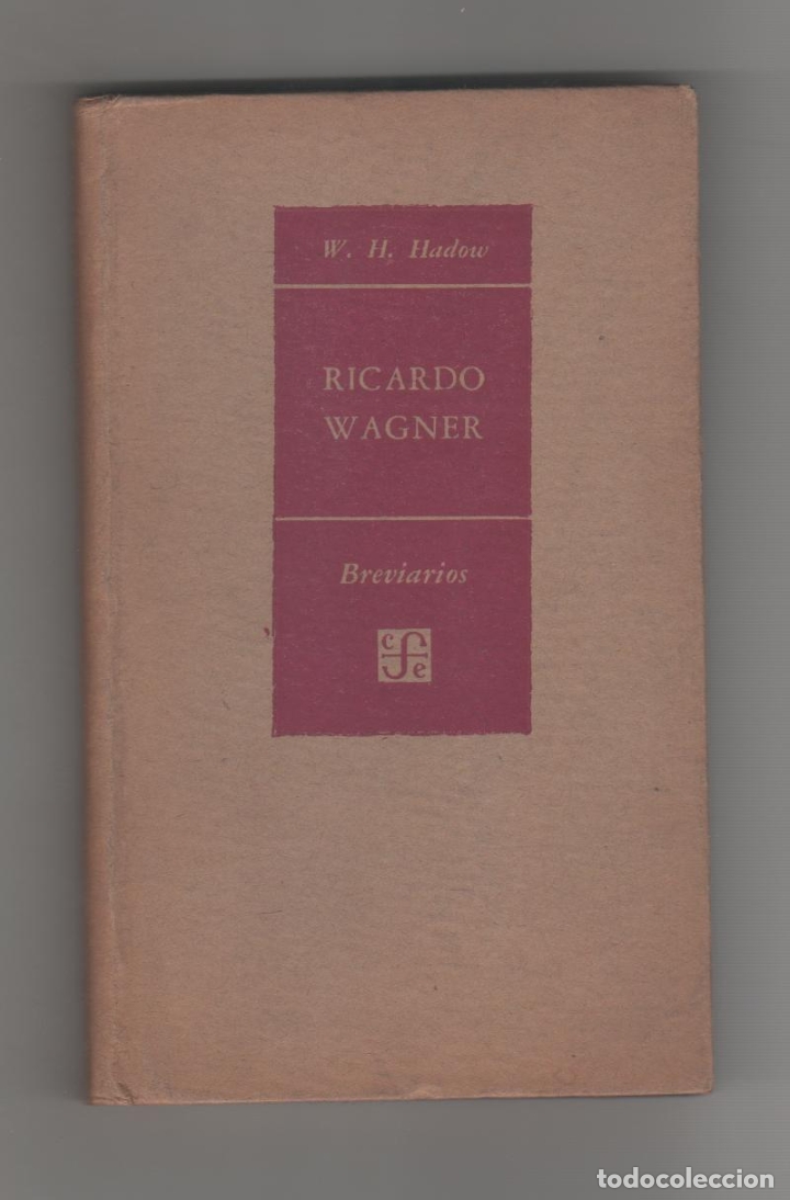 Libros: Ricardo Wagner. - HADOW, W.: - Foto 1