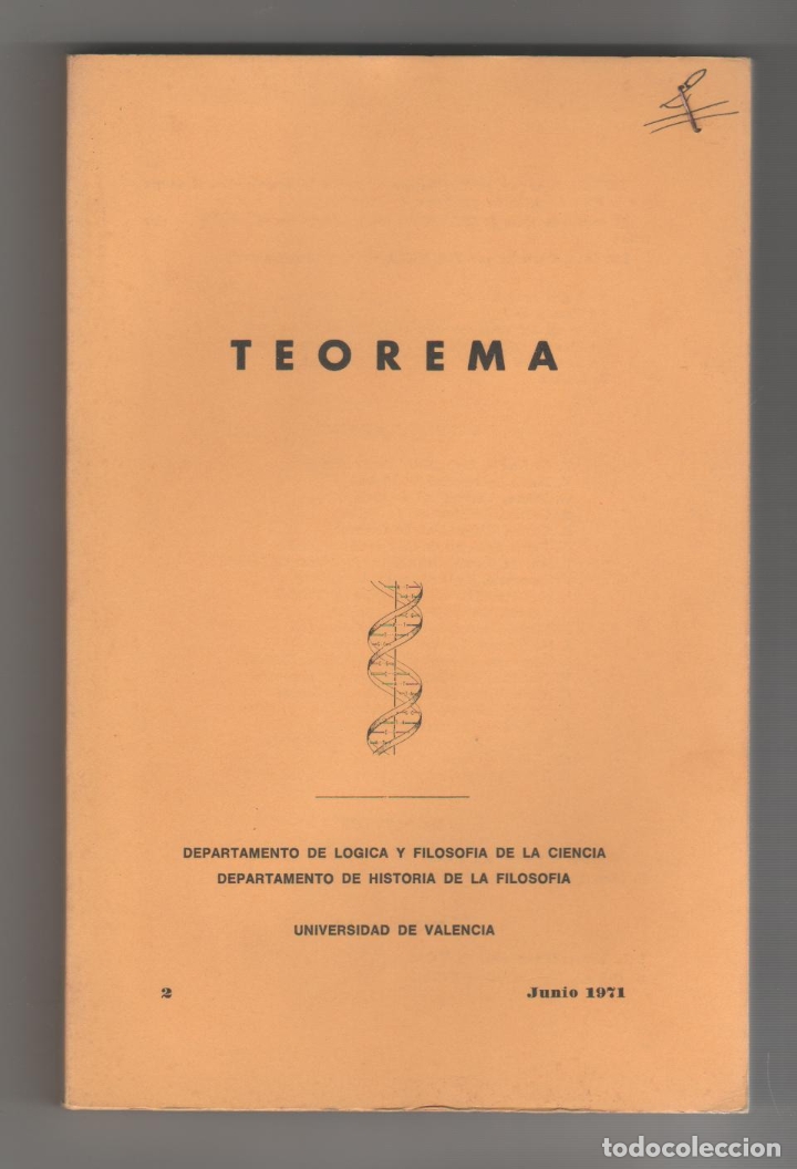 Libros: Teorema. Vol. 2, Junio 1971. - VV.AA.: - Foto 1