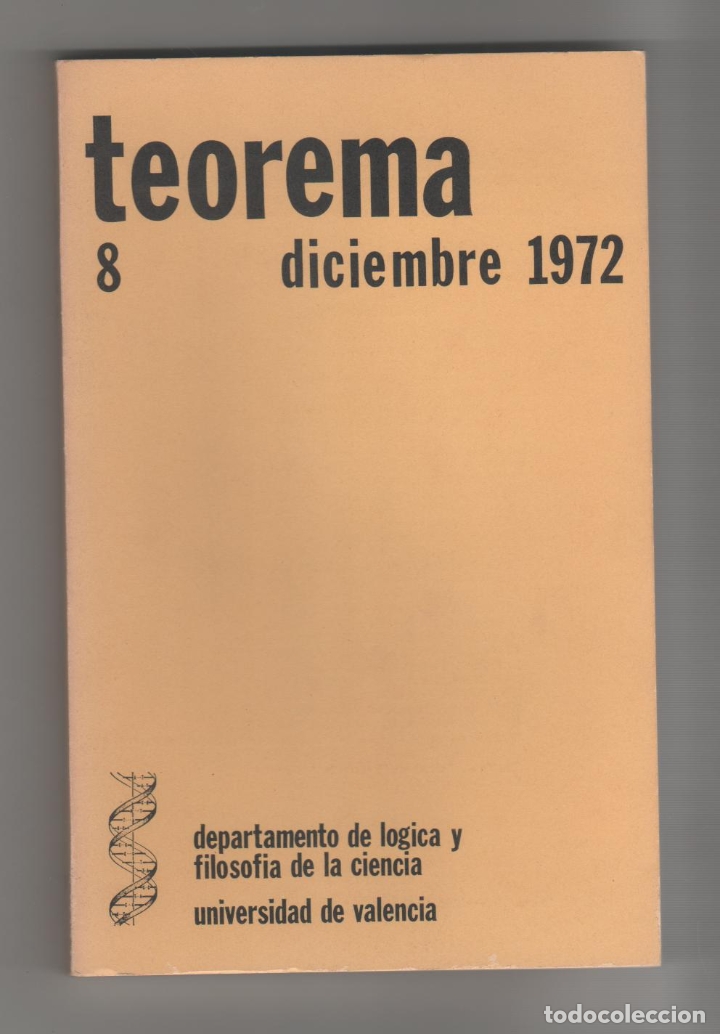Libros: Teorema. Vol. 8, Diciembre 1972. - VV.AA.: - Foto 1