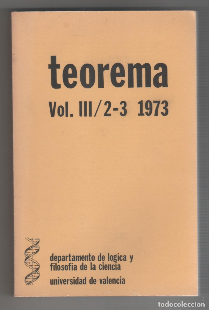 Libros: Teorema. Vol. III/ 2-3. 1973. - VV.AA.: - Foto 1