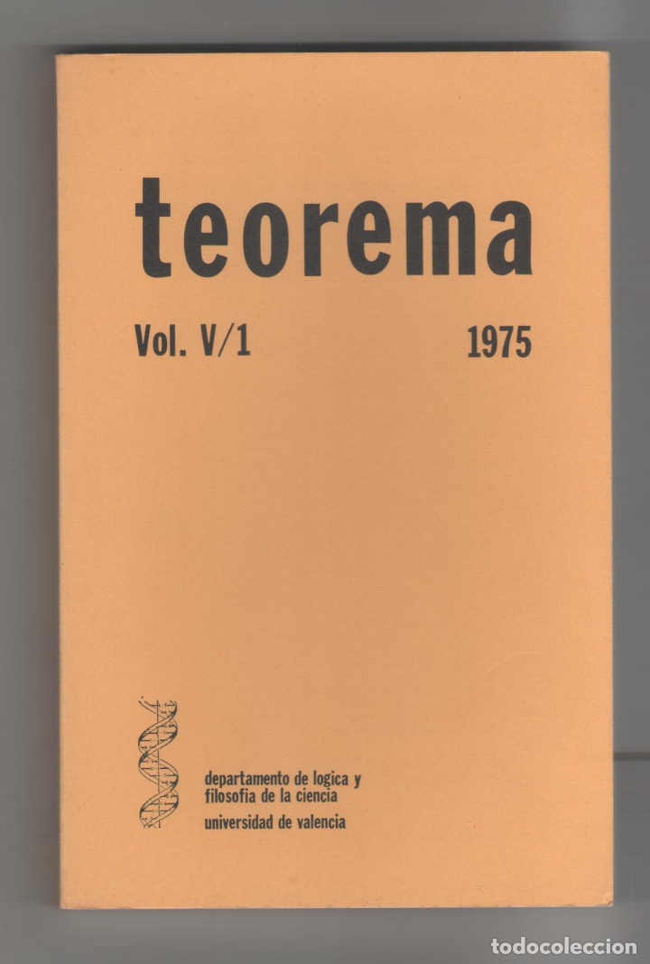 Libros: Teorema. Vol. V/ 1. 1975. - VV.AA.: - Foto 1