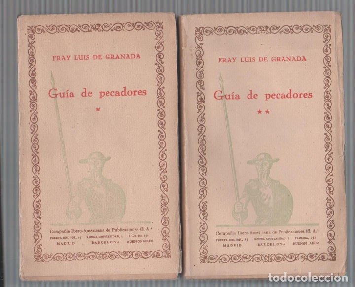 Libros: Gu&iacute;a de pecadores. (2 vol. ) - FRAY LUIS DE GRANADA: - Foto 1