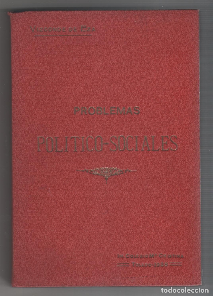 Libros: Problemas pol&iacute;tico-sociales. - EZA, Vizconde de: - Foto 1
