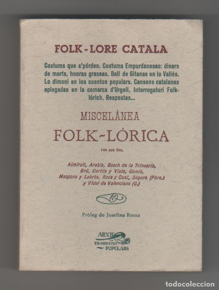 Libros: Miscel&aacute;nea folk-l&oacute;rica. - VV.AA: - Foto 1