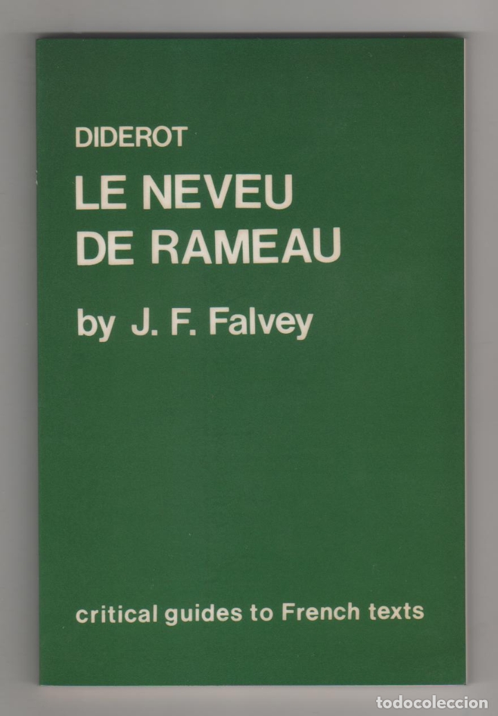 Libros: Diderot. Le Neveu de Rameau. - FALVEY, J. F.: - Foto 1