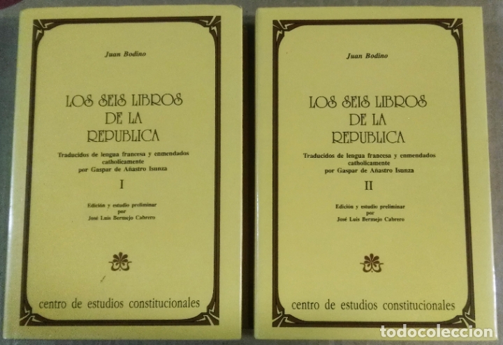 Juan bodino, los seis libros de la república, 2 - Vendido en Venta