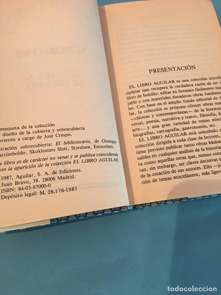 Libros: Libro. N&uacute;mero Cero. El libro Aguilar. Tapas duras. Jose Crespo. 1987 - Foto 2