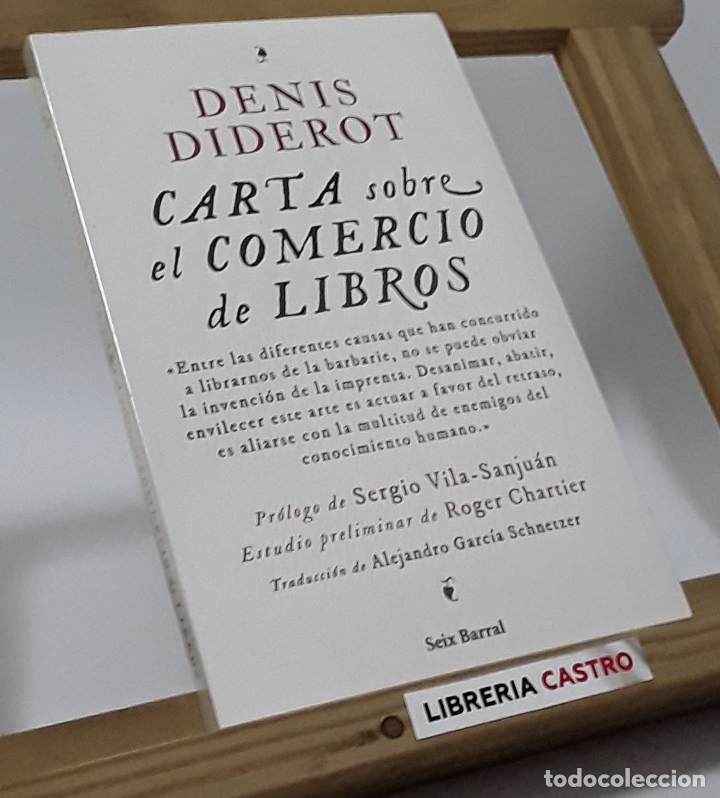 Libros: Carta sobre el comercio de libros - Denis Diderot - Foto 1
