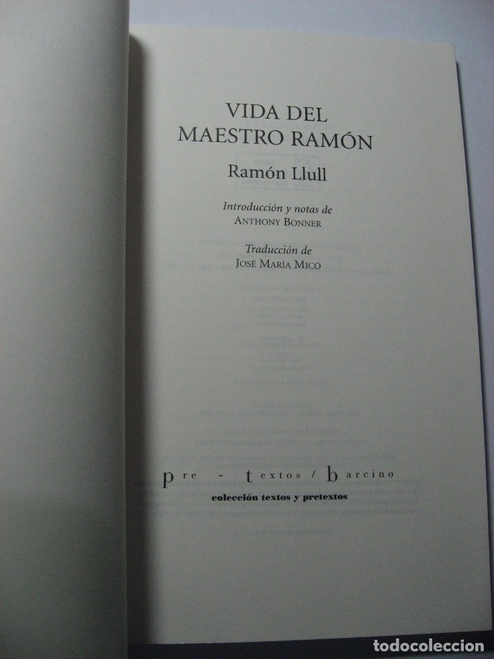 Libros: VIDA DEL MAESTRO RAM&Oacute;N - Ram&oacute;n Llull - Foto 2