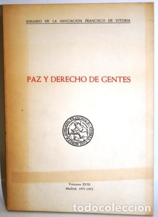 Libros: PAZ Y DERECHO DE GENTES - V.V.A.A. - Foto 1