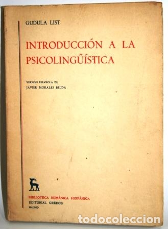 Libros: INTRODUCCI&Oacute;N A LA PSICOLING&Uuml;&Iacute;STICA - LIST, Gudula - Foto 1