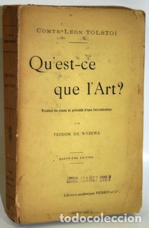 Libros: QU&acute;EST-CE QUE L&acute;ART? - TOLSTOI, Comte L&eacute;on - Foto 1