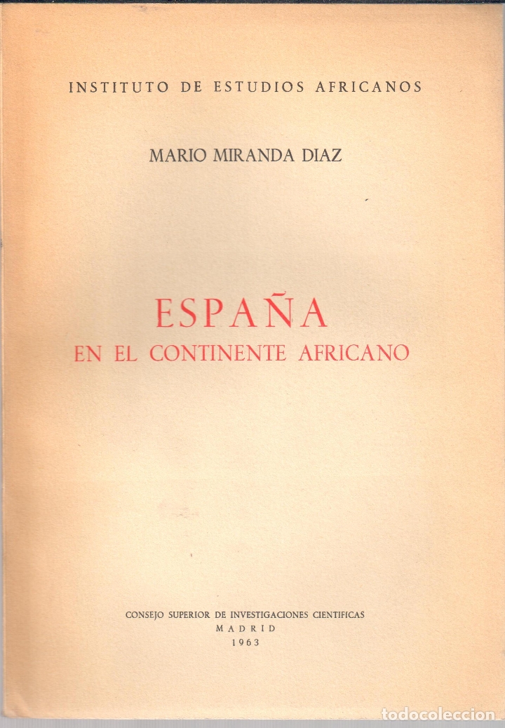 Libros: Espa&ntilde;a en el continente africano - MIRANDA D&Iacute;AZ, Mario - Foto 1