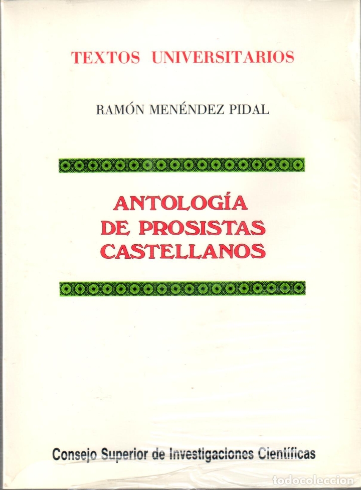 Libri di seconda mano: Antolog&iacute;a de prosistas castellanos - MEN&Eacute;NDEZ PIDAL, RAM&Oacute;N