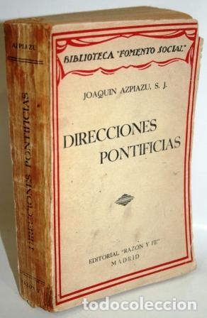 Libros: DIRECCIONES PONTIFICIAS - AZPIAZU. Joaqu&iacute;n - Foto 1