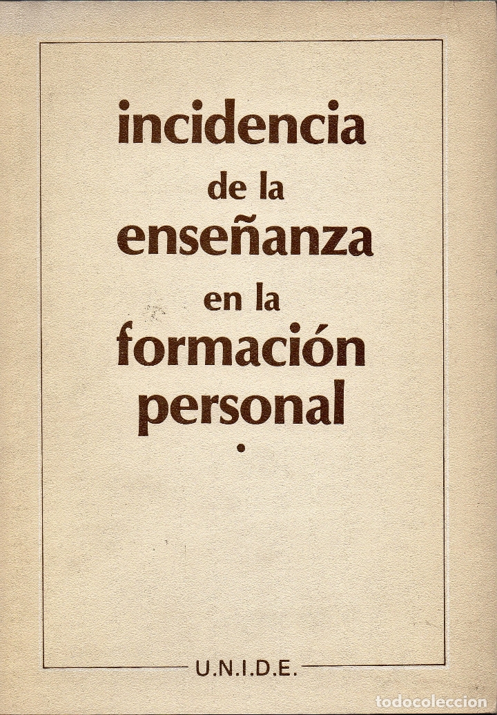 Libros: INCIDENCIA DE LA ENSE&Ntilde;ANZA EN LA FORMACI&Oacute;N PERSONAL - VV.AA. - Foto 1