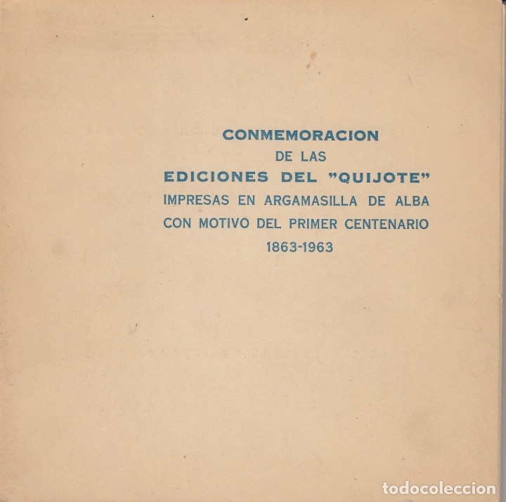 Libros: CONMEMORACI&Oacute;N DE LAS EDICIONES DEL QUIJOTE. AUT&Oacute;GRAFO DE GREGORIO PRIETO. - AAM - Foto 1